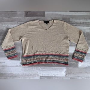 Bushwacker |  Vintage Women’s Crocheted Bohemian Pullover Sweater | Size XL